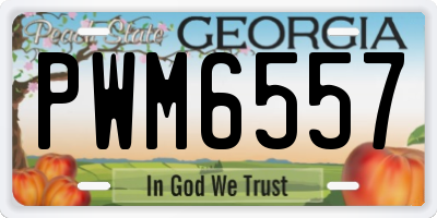 GA license plate PWM6557