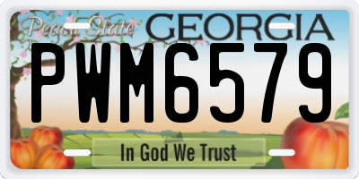 GA license plate PWM6579
