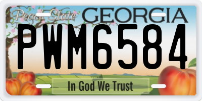 GA license plate PWM6584