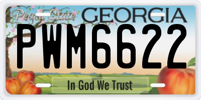 GA license plate PWM6622