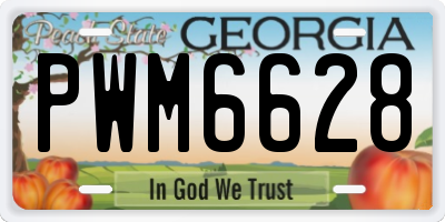 GA license plate PWM6628