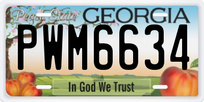 GA license plate PWM6634