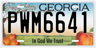 GA license plate PWM6641