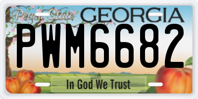 GA license plate PWM6682