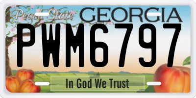 GA license plate PWM6797