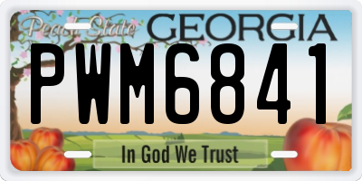 GA license plate PWM6841