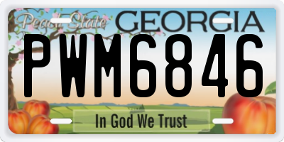 GA license plate PWM6846