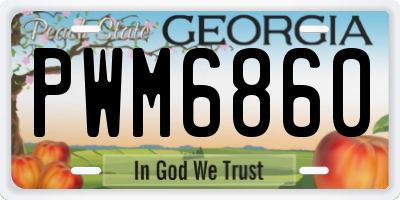 GA license plate PWM6860