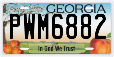 GA license plate PWM6882