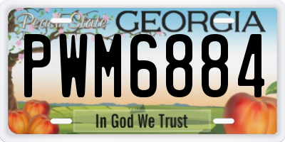 GA license plate PWM6884