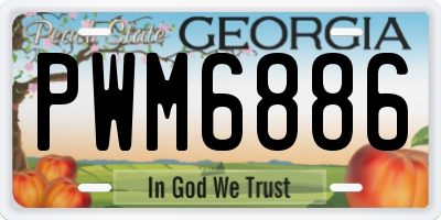 GA license plate PWM6886