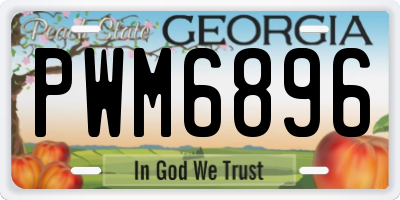 GA license plate PWM6896
