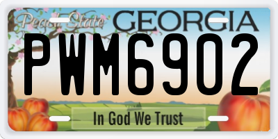 GA license plate PWM6902