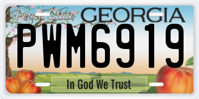 GA license plate PWM6919