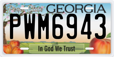 GA license plate PWM6943
