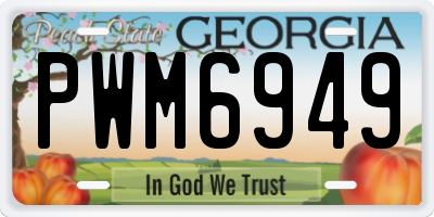 GA license plate PWM6949