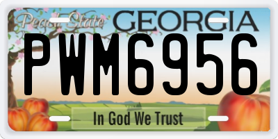 GA license plate PWM6956