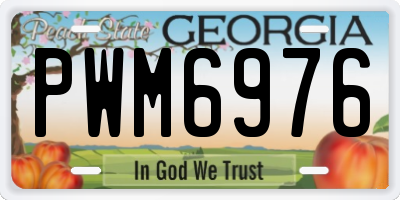 GA license plate PWM6976