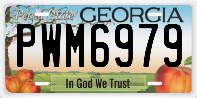 GA license plate PWM6979