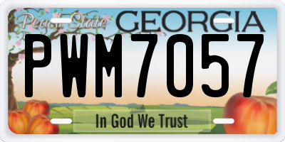 GA license plate PWM7057