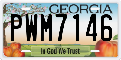 GA license plate PWM7146