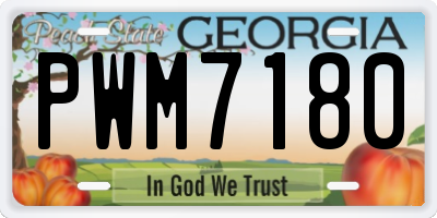 GA license plate PWM7180