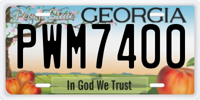 GA license plate PWM7400