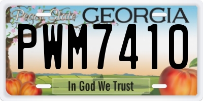 GA license plate PWM7410