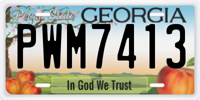 GA license plate PWM7413