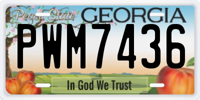GA license plate PWM7436