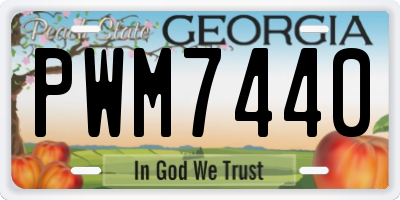 GA license plate PWM7440