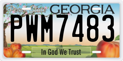 GA license plate PWM7483
