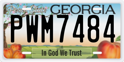 GA license plate PWM7484