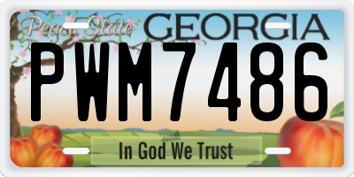 GA license plate PWM7486