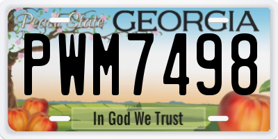 GA license plate PWM7498