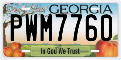 GA license plate PWM7760