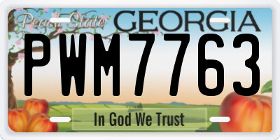 GA license plate PWM7763