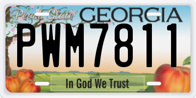 GA license plate PWM7811