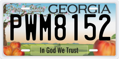 GA license plate PWM8152