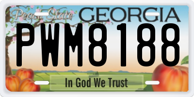 GA license plate PWM8188