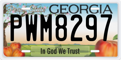 GA license plate PWM8297