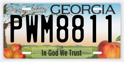 GA license plate PWM8811