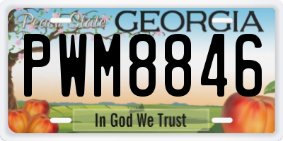 GA license plate PWM8846