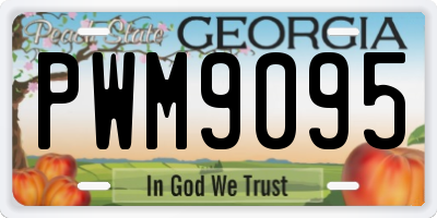 GA license plate PWM9095