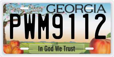 GA license plate PWM9112