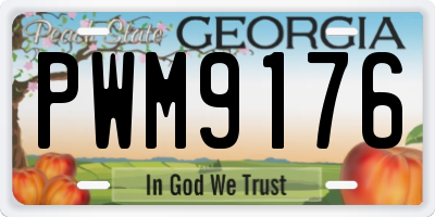 GA license plate PWM9176