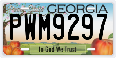 GA license plate PWM9297