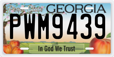 GA license plate PWM9439