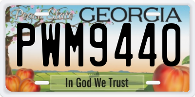 GA license plate PWM9440
