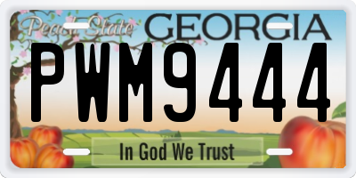 GA license plate PWM9444